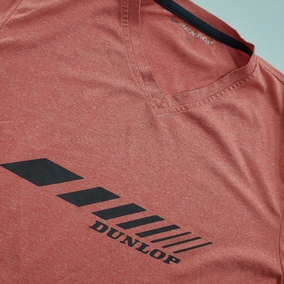 Dunlop Graphic Performance SS T Shirts Men Athletic Bundled Lot (2) Mint Coral - Picture 8 of 15